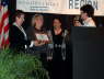 Debbie Murphy reciving the Laurel Society plaque - Spring Conference 2005